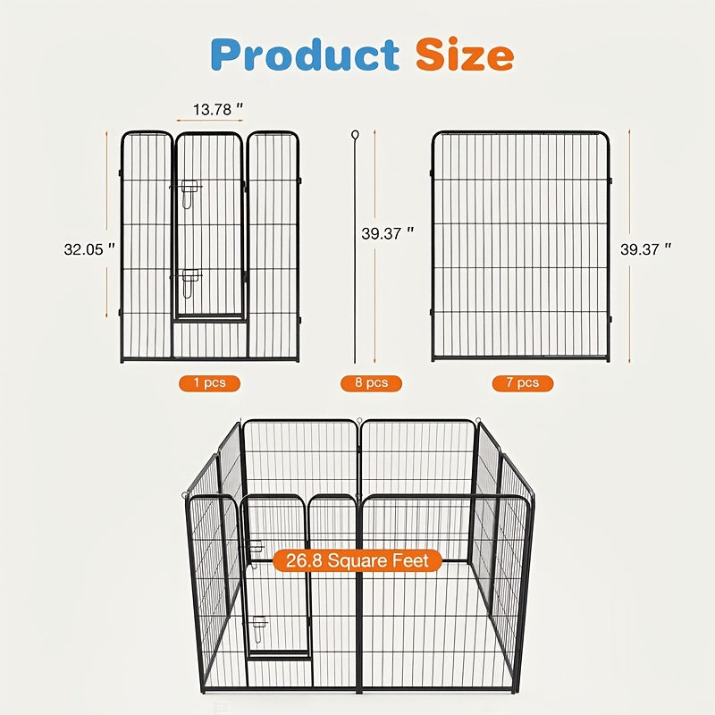 8/16-Panel Indoor & Outdoor Pet Playpen
