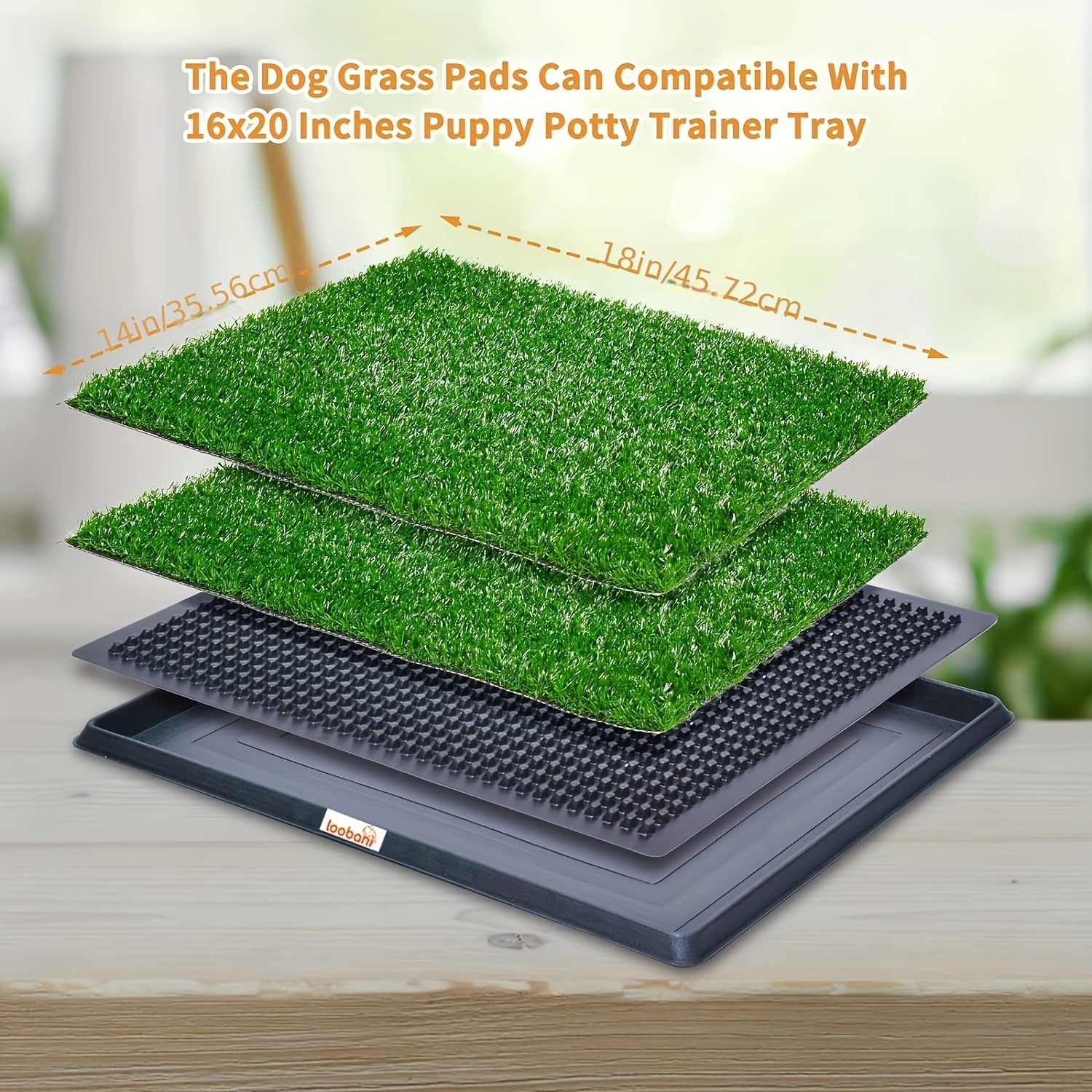 24.4 x 39 in Artificial Grass Dog Potty Pad - 2pack 22*18inch, buy1