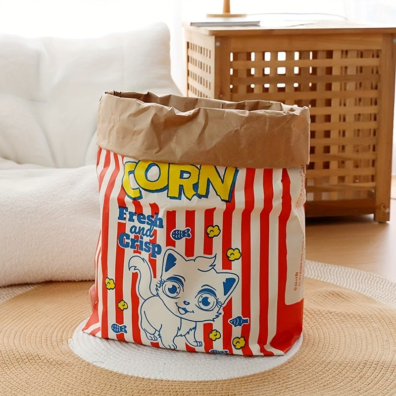 Cartoon Popcorn Bag Cat Toy