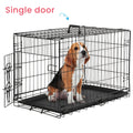Folding Double-Door Wire Dog Crate with Divider - 42.13"L X 26.77"W X 28.74"H