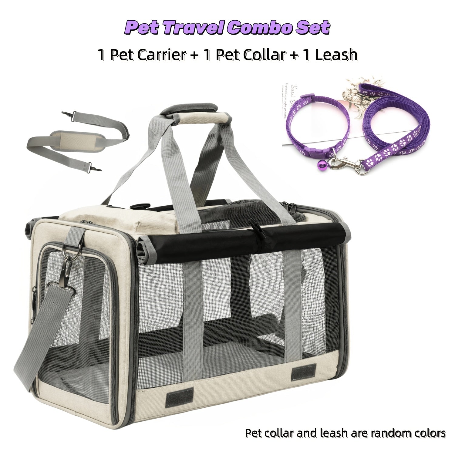 Foldable Soft-Sided Pet Travel Carrier