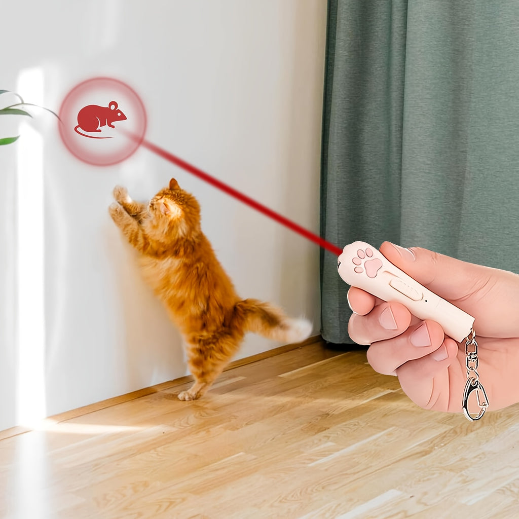 7-in-1 USB Rechargeable Cat Teaser Toy - Blue
