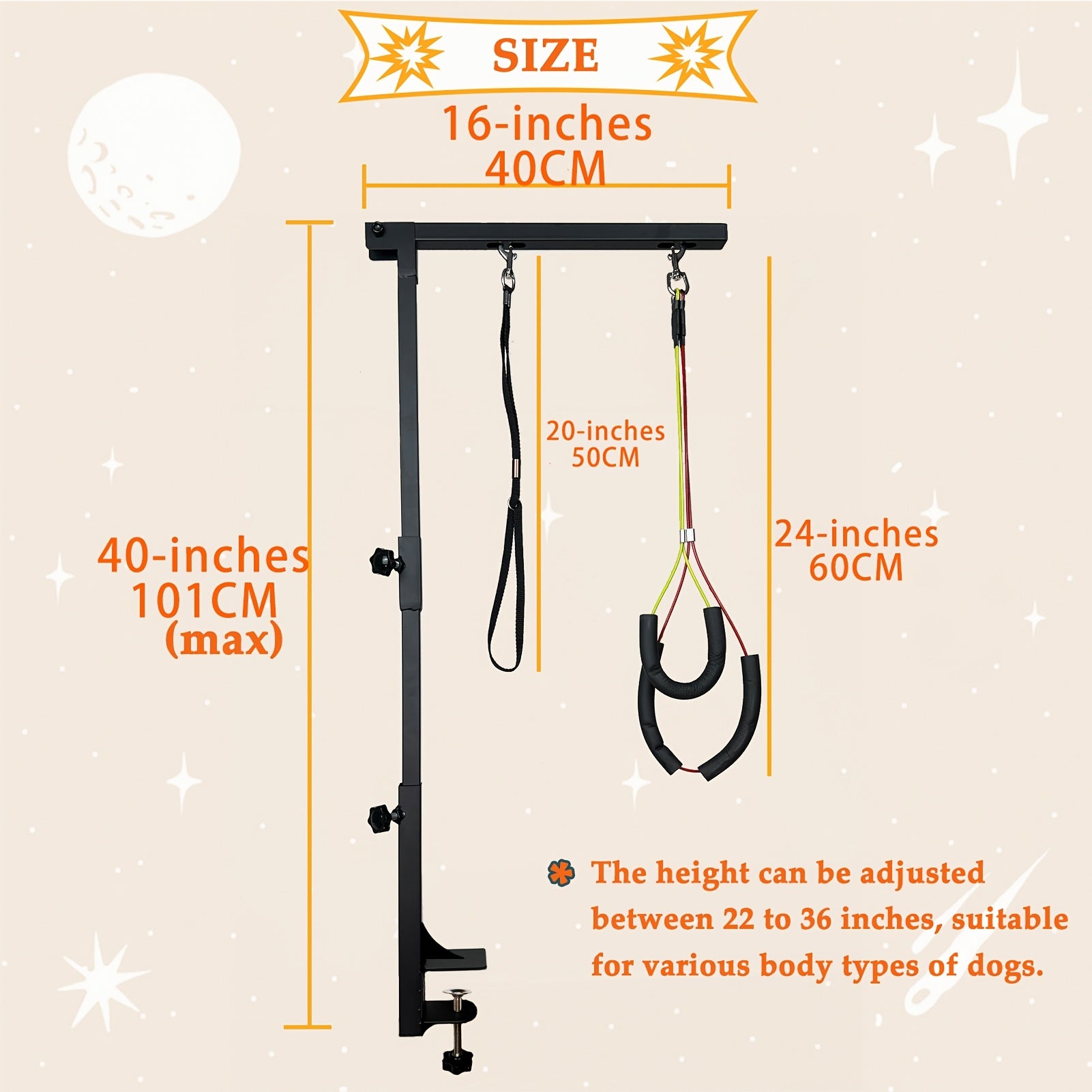 36 in Adjustable Dog Grooming Arm with Clamp