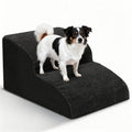 Extra-Wide Non-Slip Foam Dog Stairs - Camel, 2 Steps