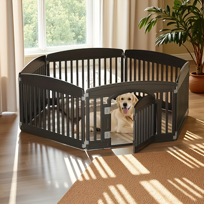 4/6-Sided Portable Dog Playpen - 4 Panels/White