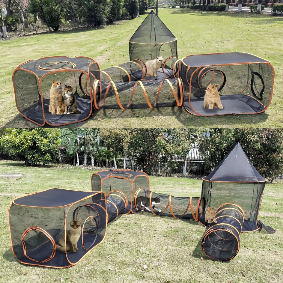 6-in-1 Pop-Up Pet Playpen and Tunnel