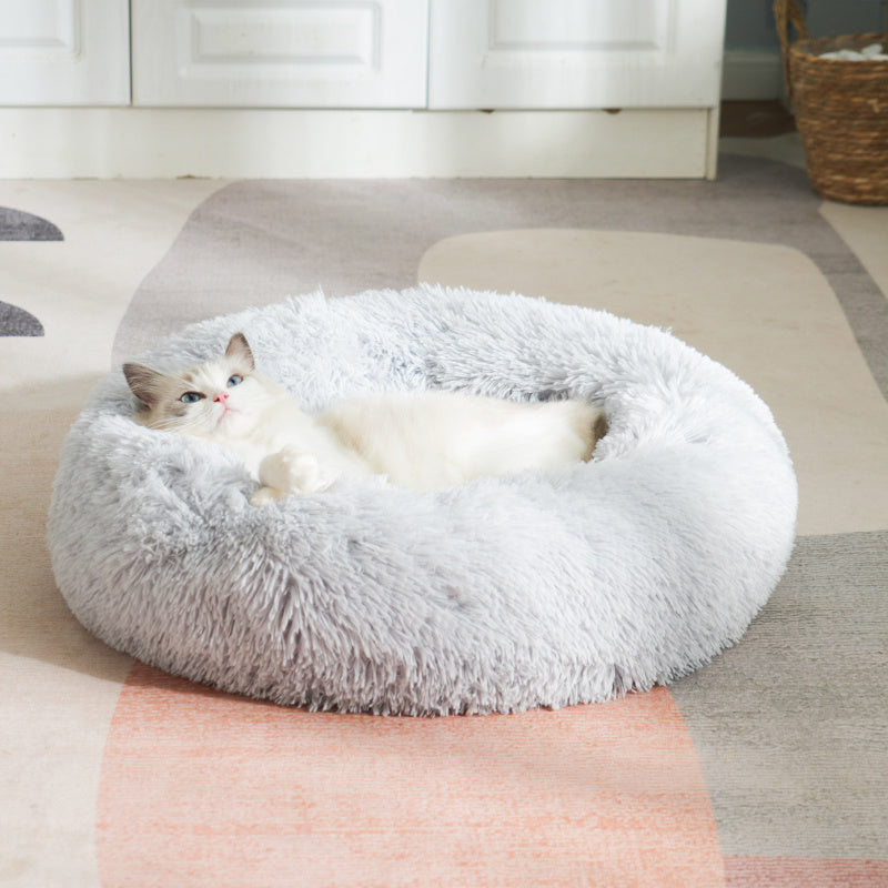 Round Cat Nest Bed for Cats and Small Dogs