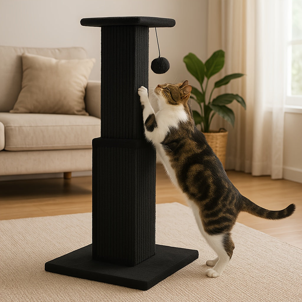 18.9/32 in Cat Scratching Post Tower - 23.6" Thicken Black