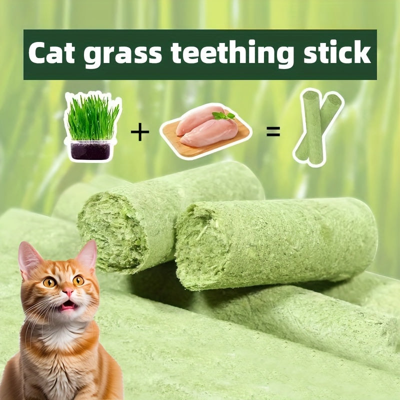 15-Pack Freeze-Dried Cat Grass Treat Sticks