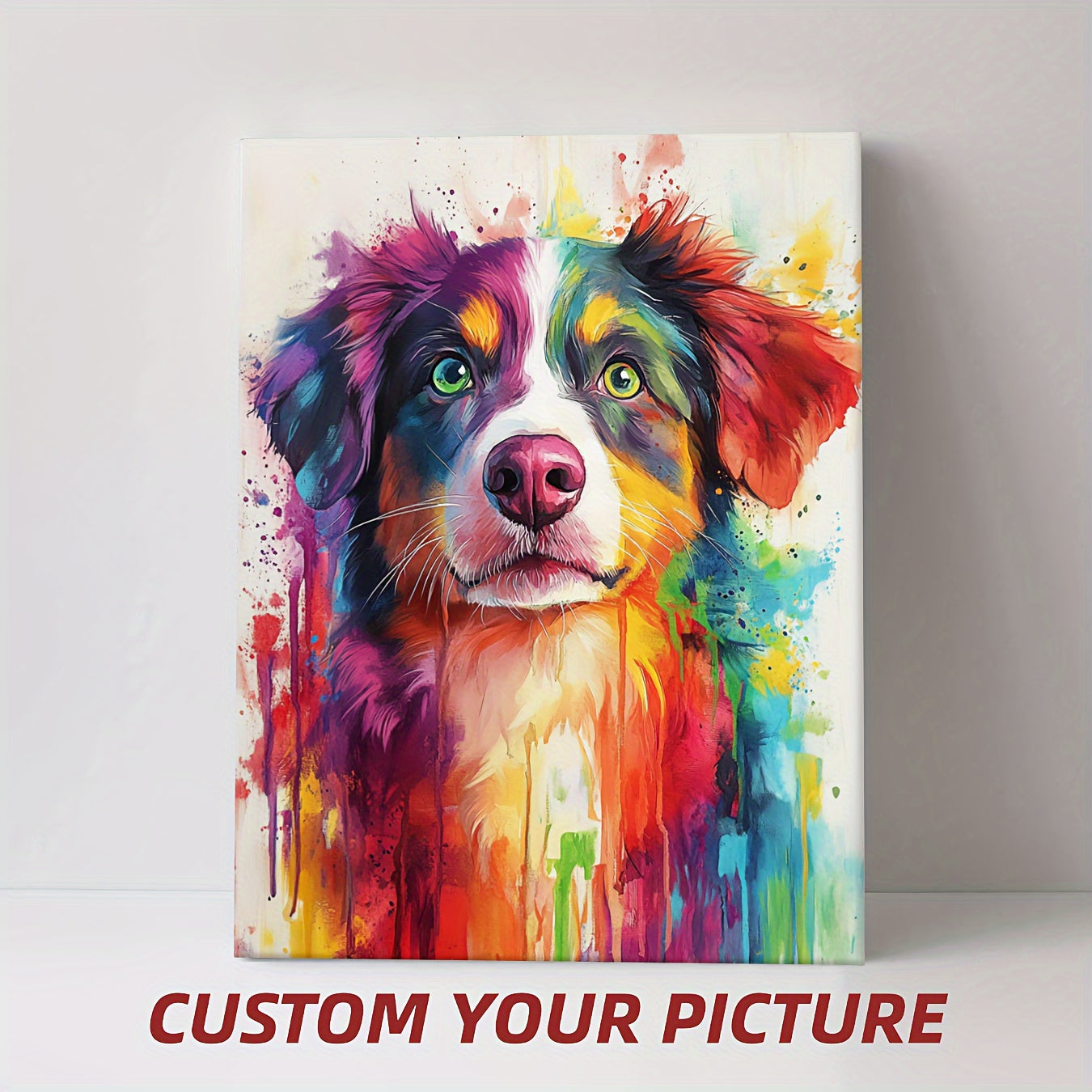 Personalized Colorful Dog Portrait Canvas - 【20*20*1.2inch】
