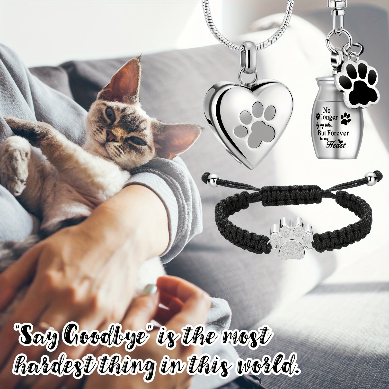 3-Piece Pet Cremation Jewelry Set