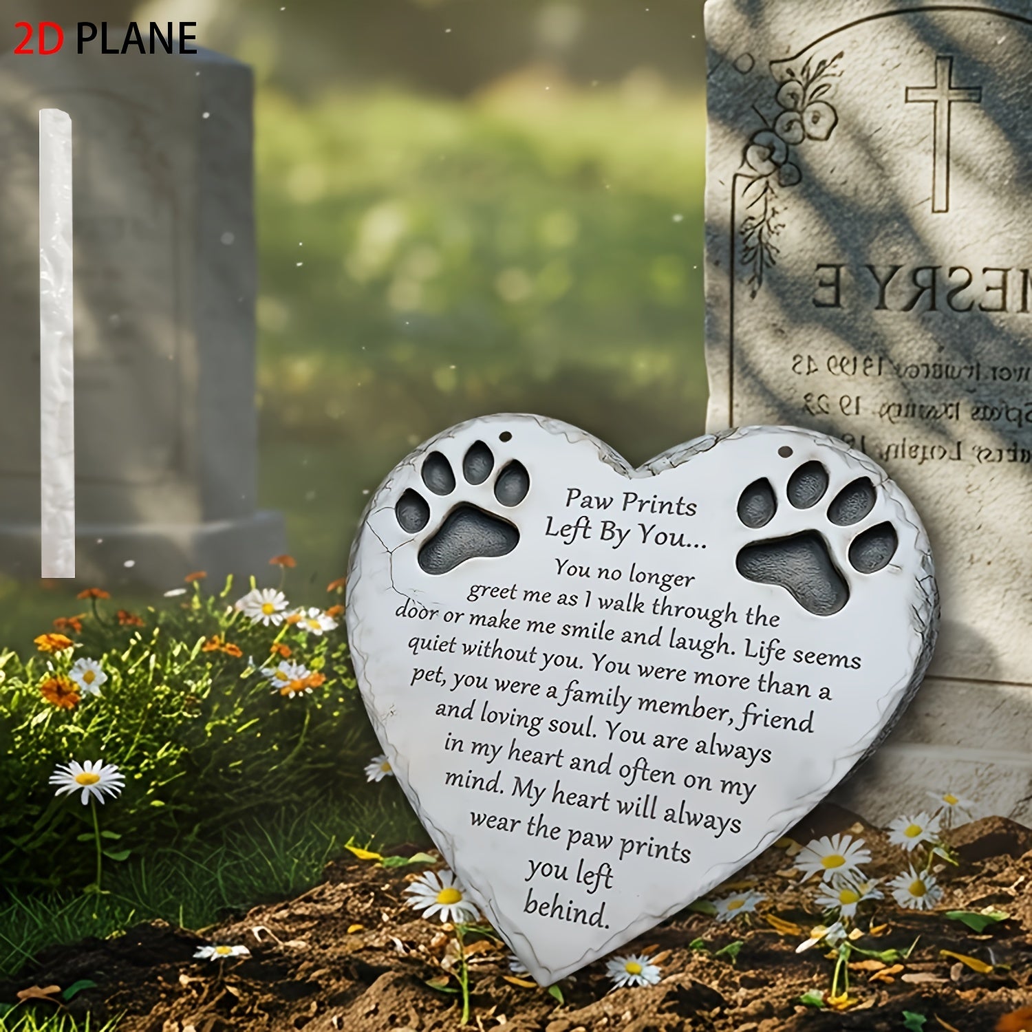 8 x 8 in Rustic Aluminum Pet Memorial Plaque