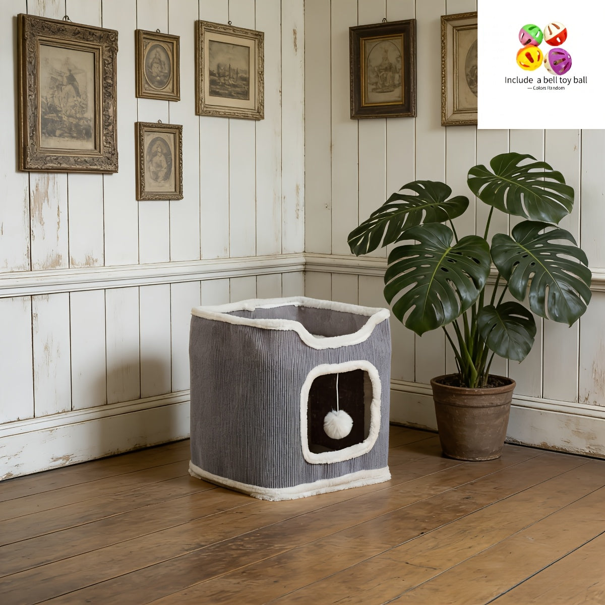 Foldable Multi-Level Cat Tree with Hideaway Bed