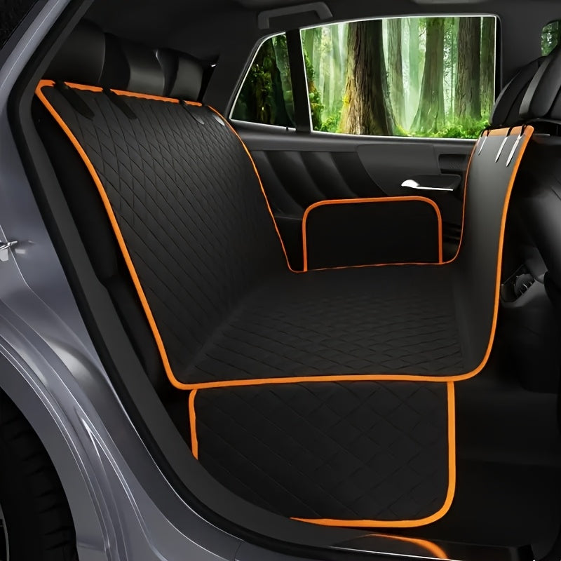 Waterproof Rear-Seat Dog Car Cover - All Black