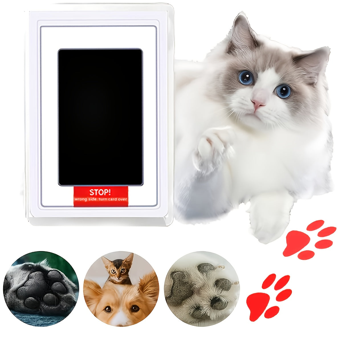 3-Pack No-Touch Pet Paw Print Kit