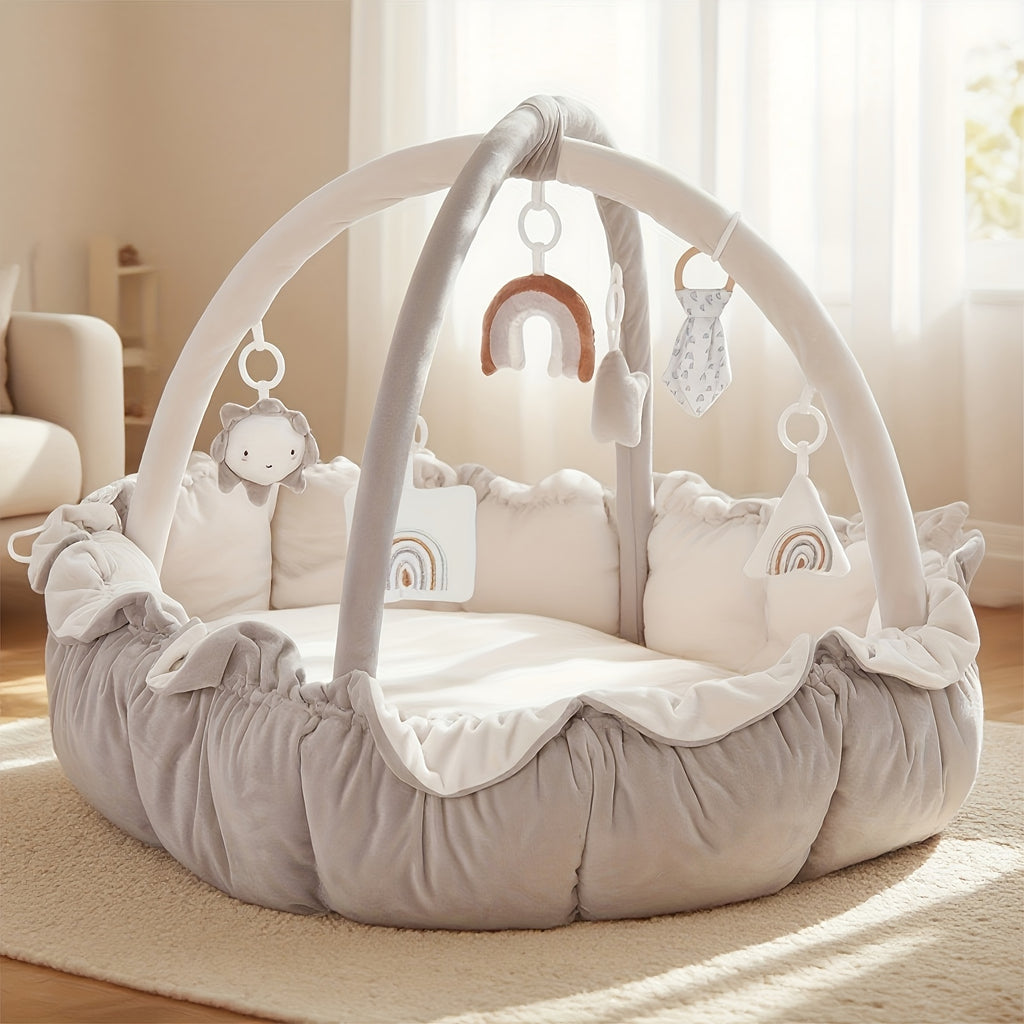 5-in-1 Reversible Plush Pet Bed - White