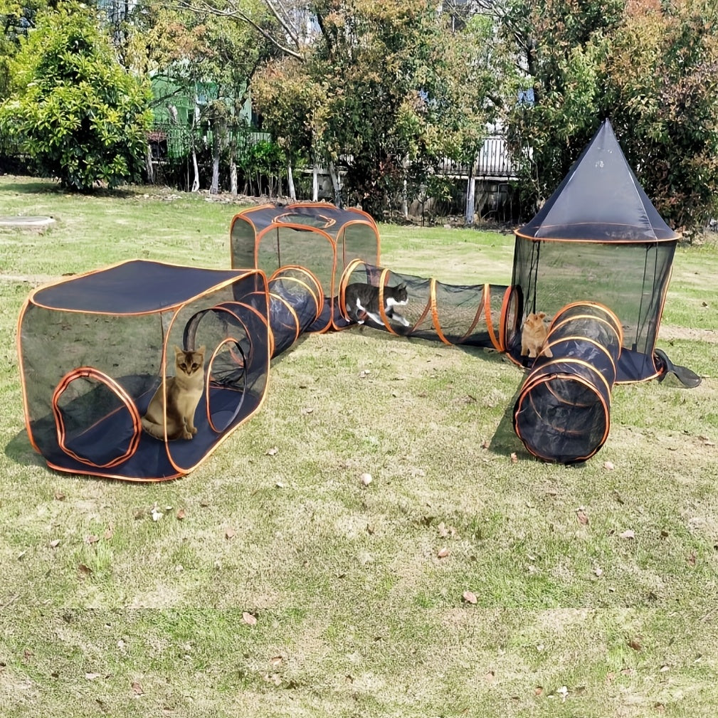 6-in-1 Pop-Up Pet Playpen and Tunnel