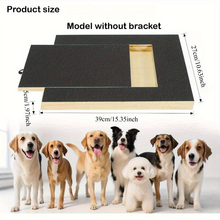 Adjustable Bamboo Dog Nail File Board - Model with bracket