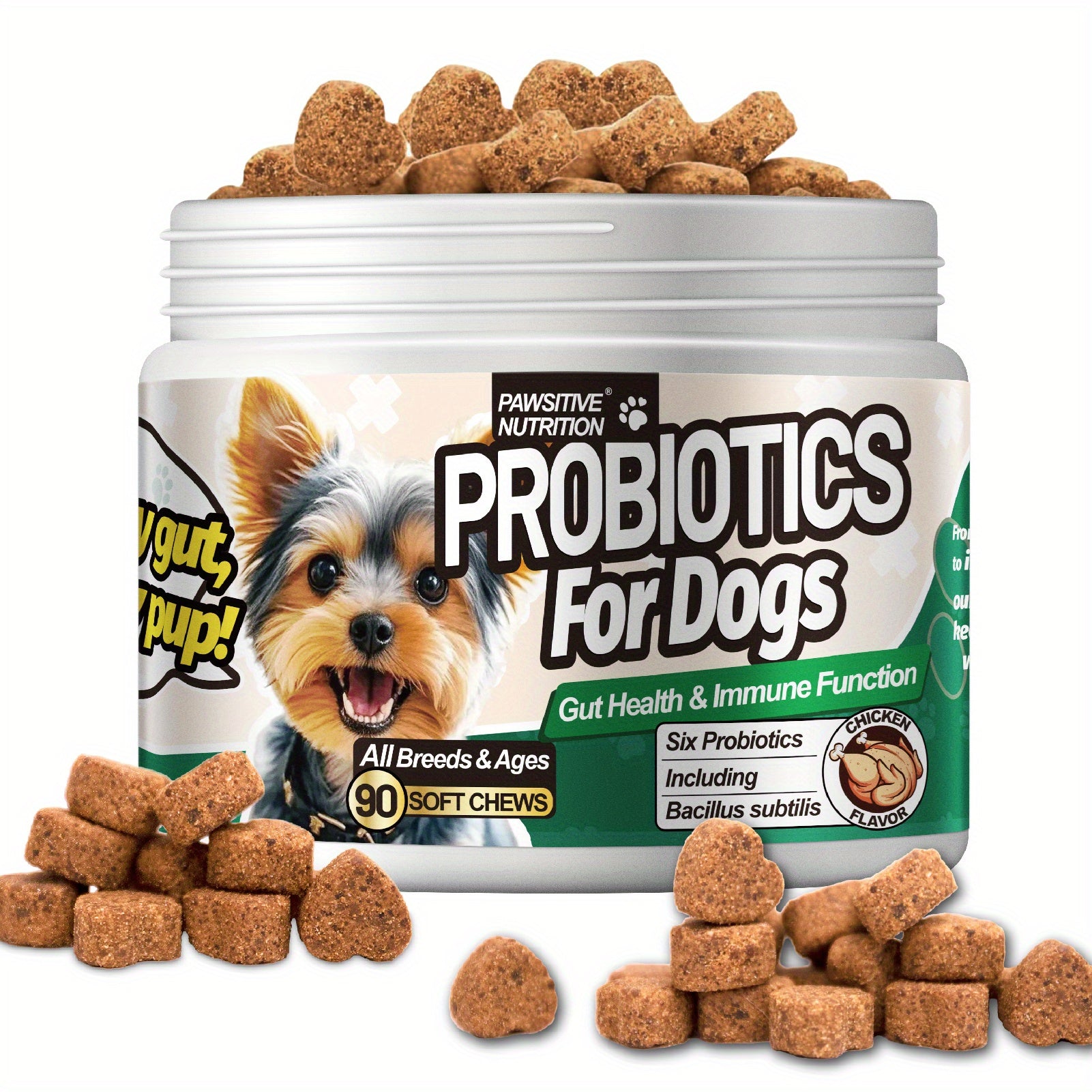 90-Count Chicken-Flavored Dog Probiotic Chews