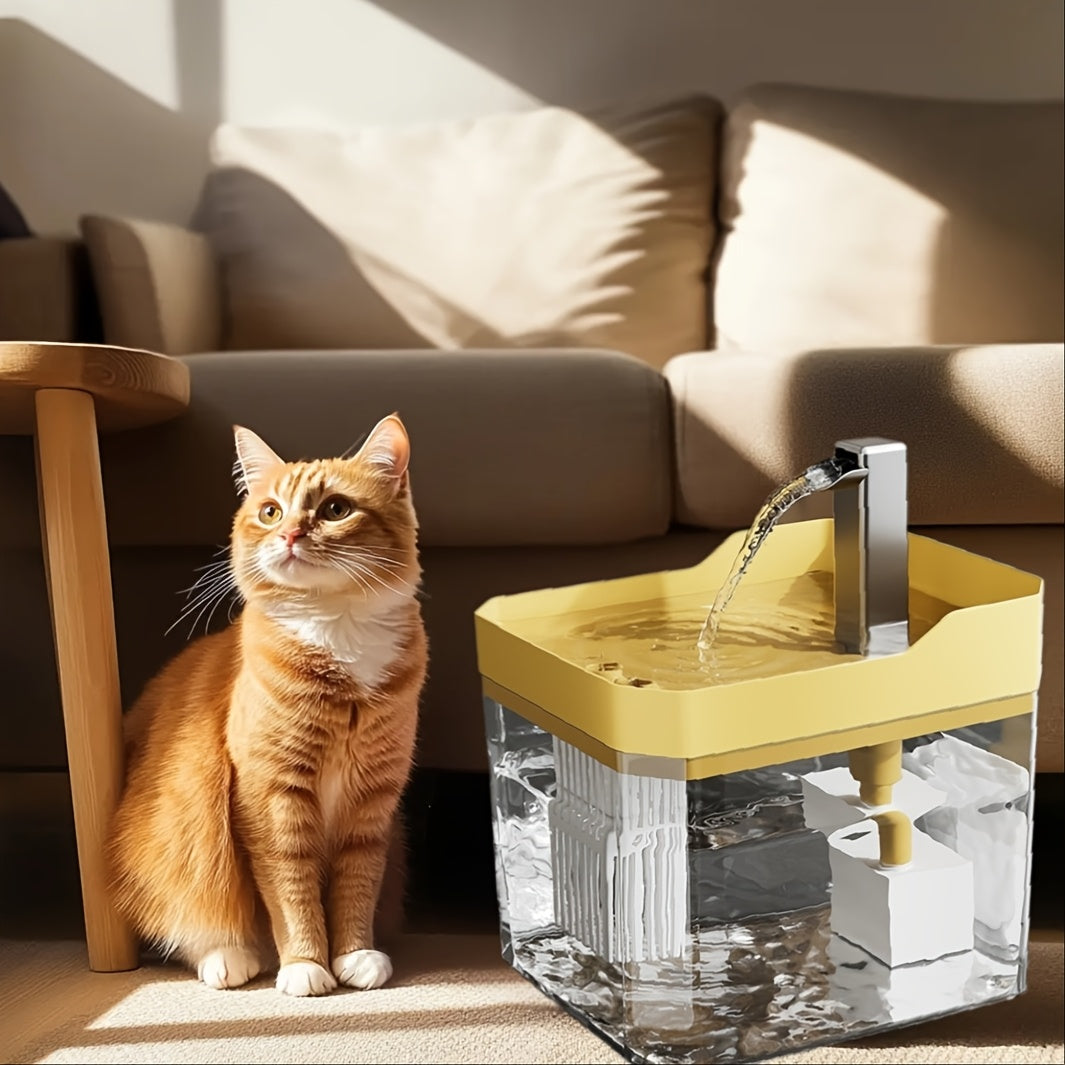 4-Stage Filtration Pet Water Fountain - Pearl White-Enhanced Auto Func