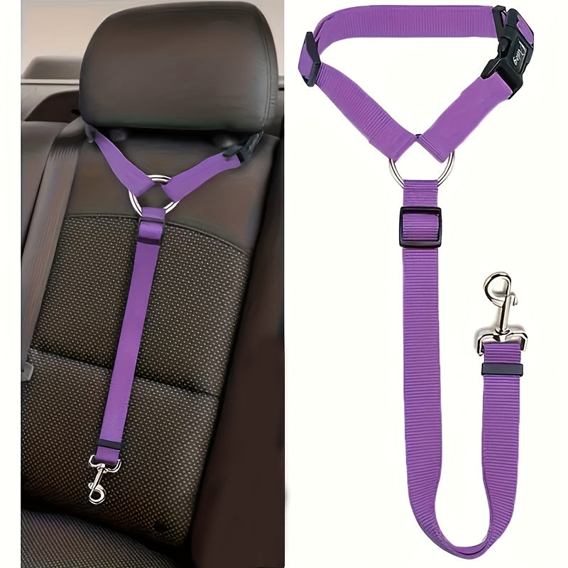 Padded Dog Car Safety Vest - Luxury Black