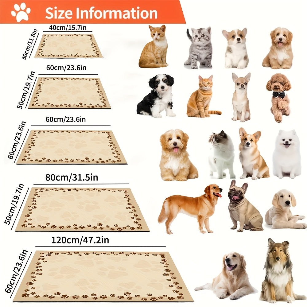 Personalized Washable Pet Feeding Mat - pink color, 12 × 16 IN