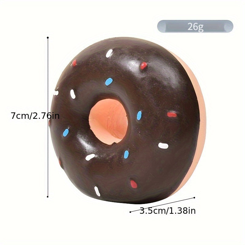 Squeaky Donut Dog Toy - Purple Donut