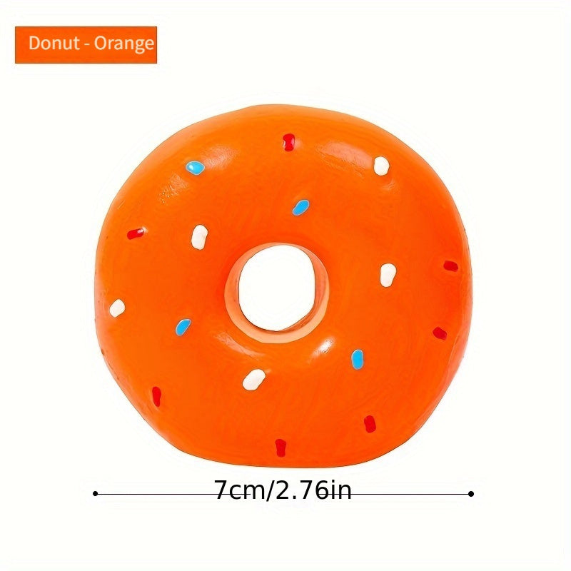 Squeaky Donut Dog Toy - Brown Donut