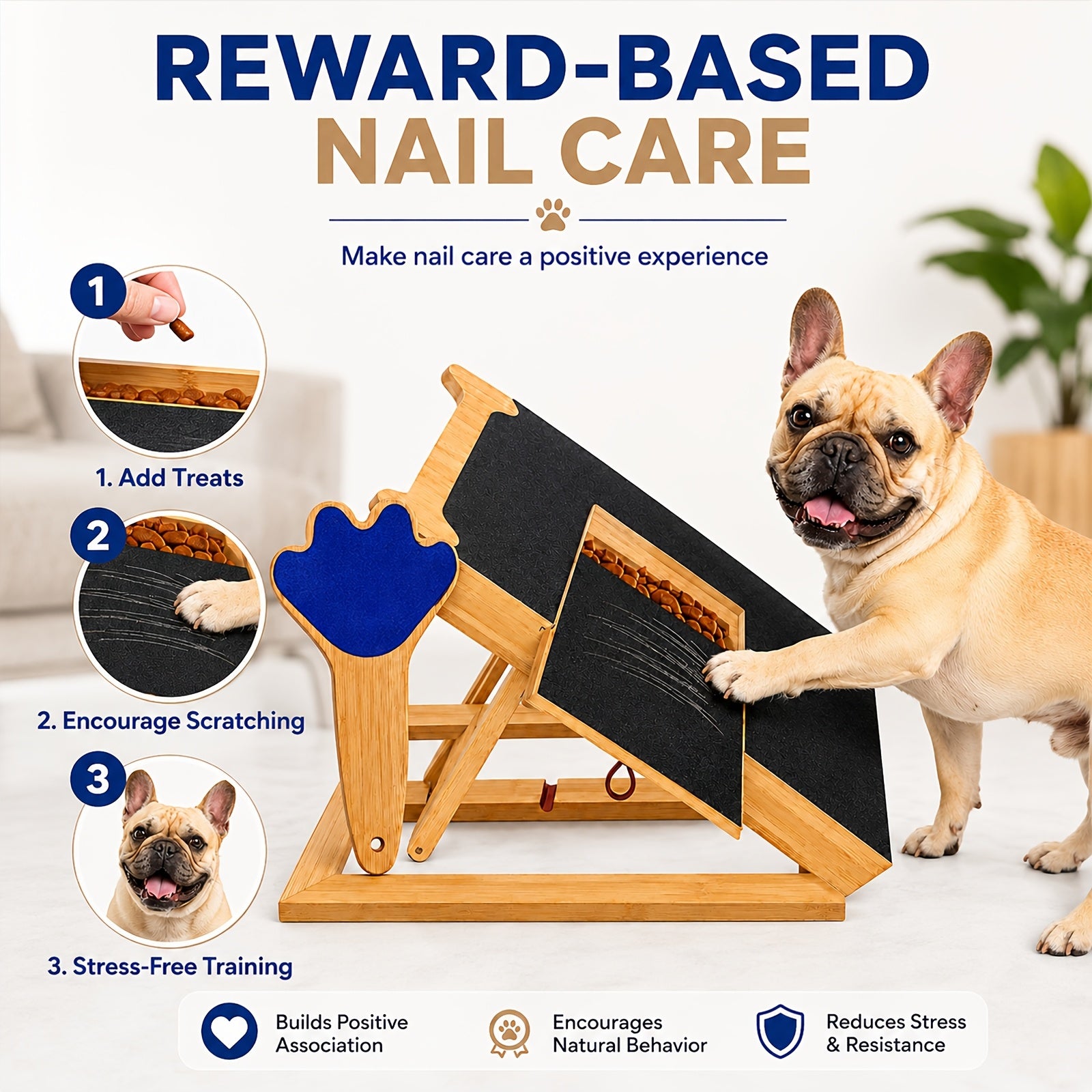 2-in-1 Dog Nail Scratch Board with Hand File