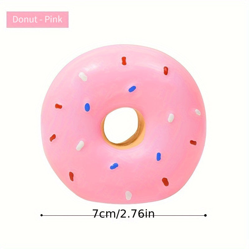 Squeaky Donut Dog Toy - Green Donut