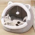 Memory Foam Cat Cave Bed with Entrance Tunnel