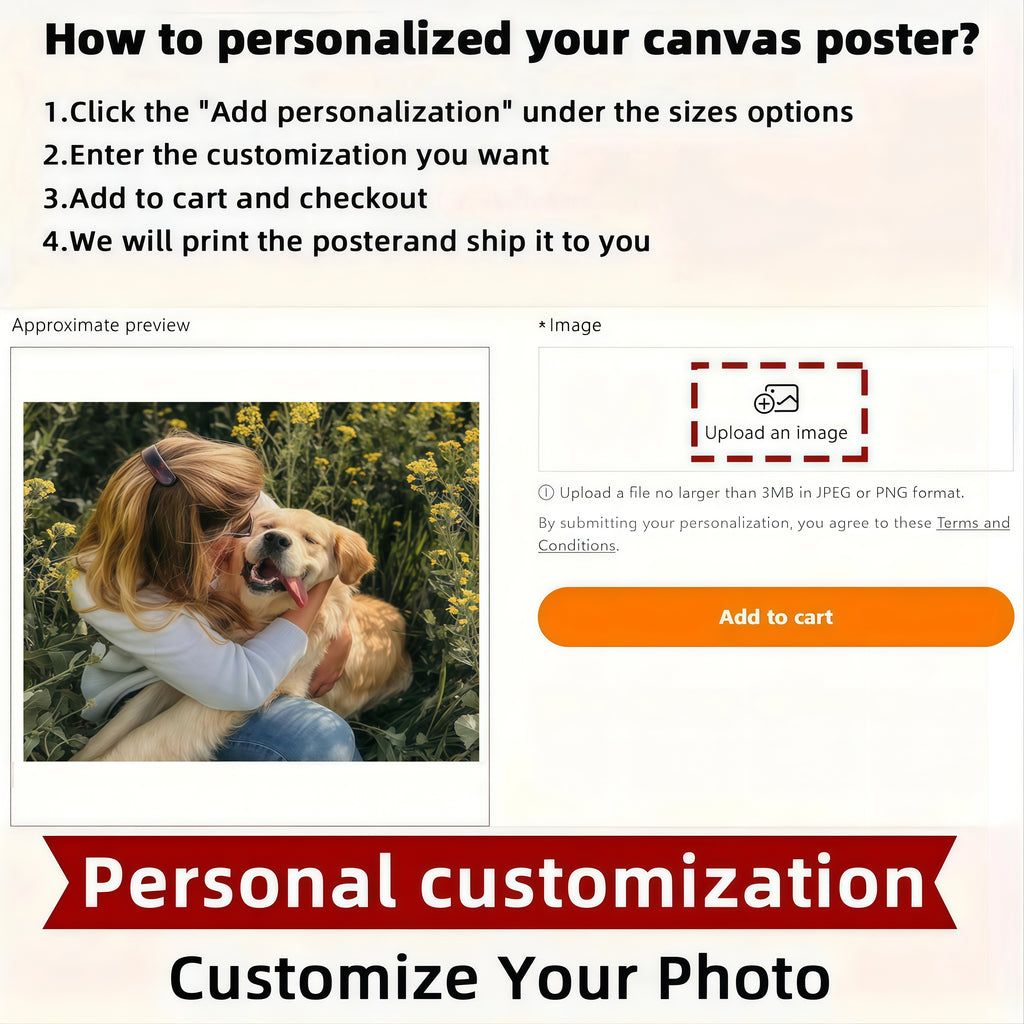 Personalized Angel Pet Memorial Canvas - 12*16*1.2in, Vertical
