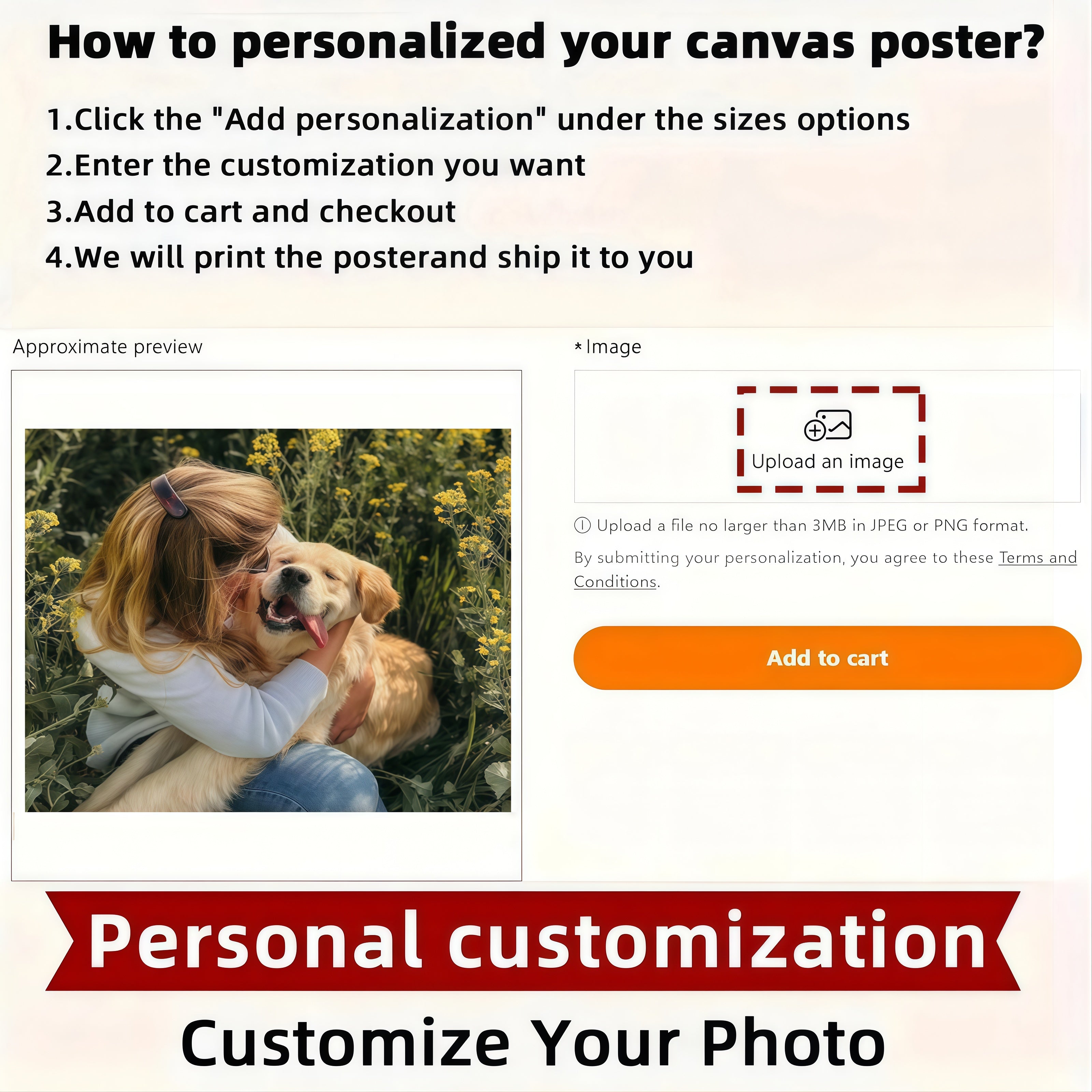 Personalized Angel Pet Memorial Canvas - 12*16*1.2in, Vertical