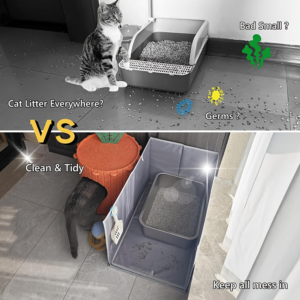 Foldable Cat Litter Box Splash Guard