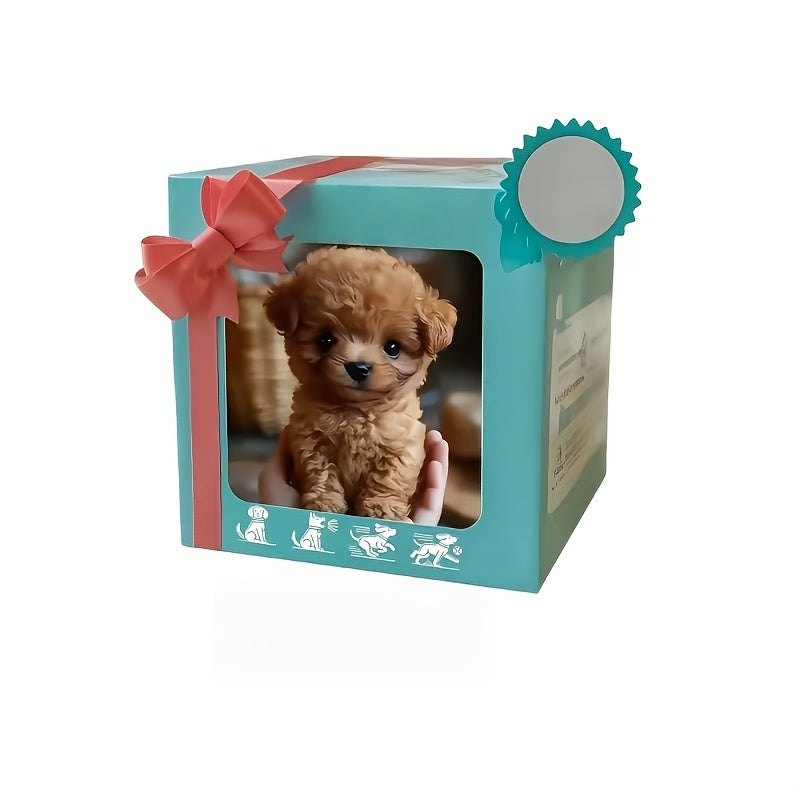 Interactive Plush Robot Dog Toy - Brown (Gift Box Style)