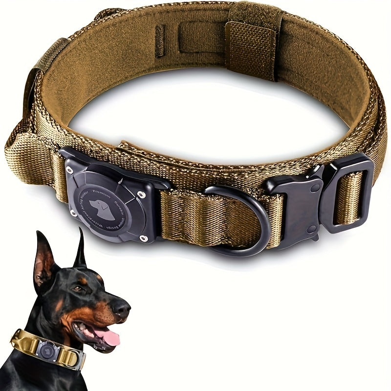 Tactical Dog Collar with AirTag Holder