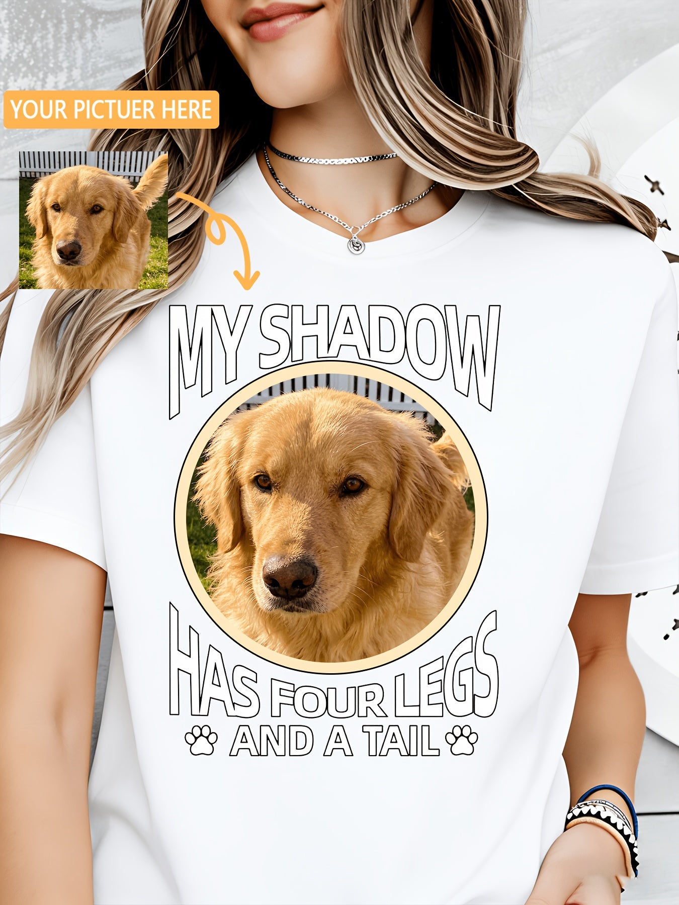 Personalized Soft Pet Portrait T-Shirt - Mix and Match Set-1, S