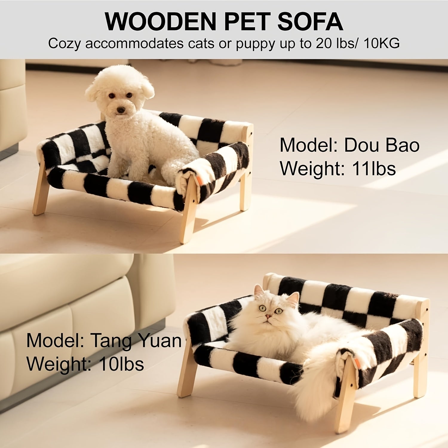 Elevated Wooden Cat Sofa Bed