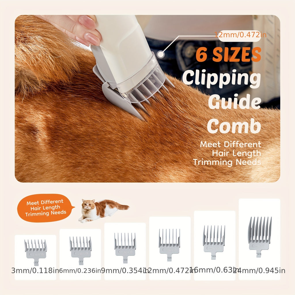 5-in-1 Pet Grooming Vacuum Kit - White