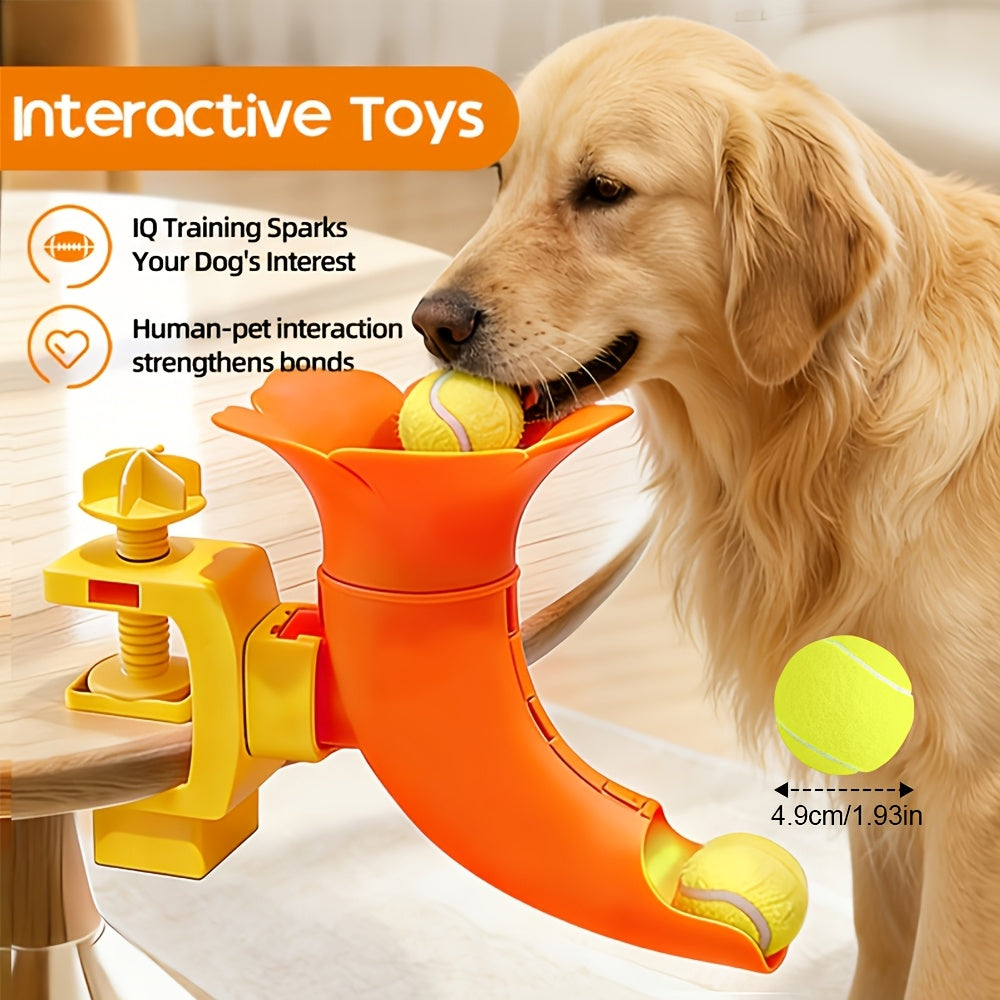Interactive Dog Puzzle Ball Launcher - 1 piece of lily of the valley toy + 1 ball