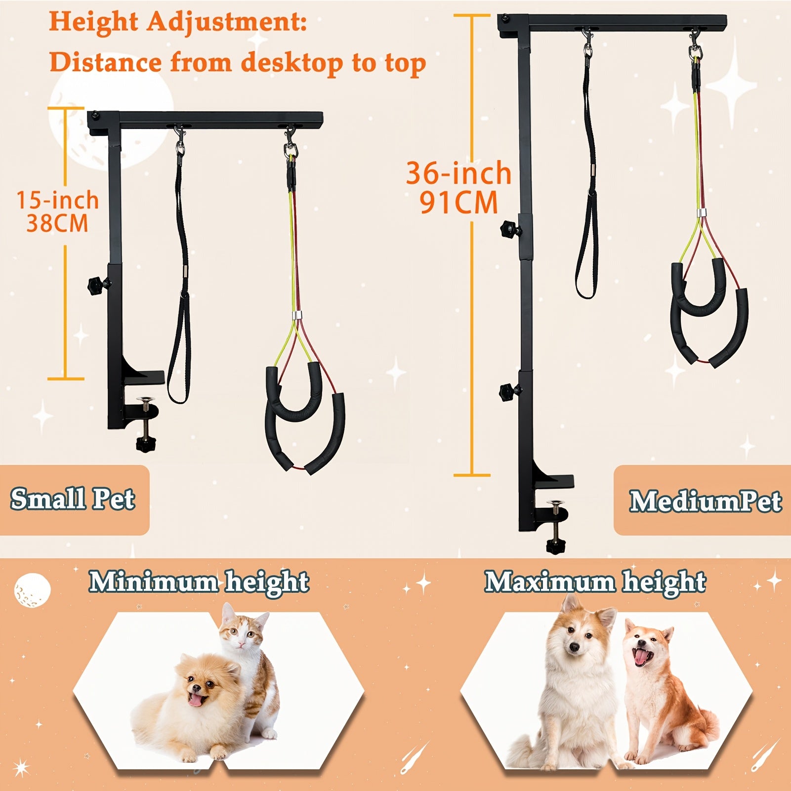 36 in Adjustable Dog Grooming Arm with Clamp