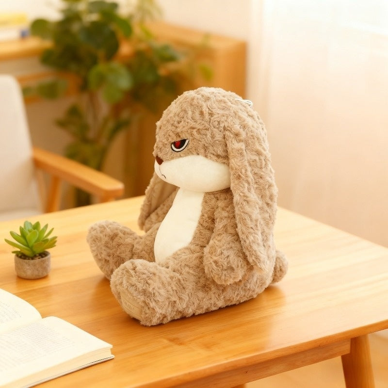 Plush Bunny Pet Toy with Expressive Face