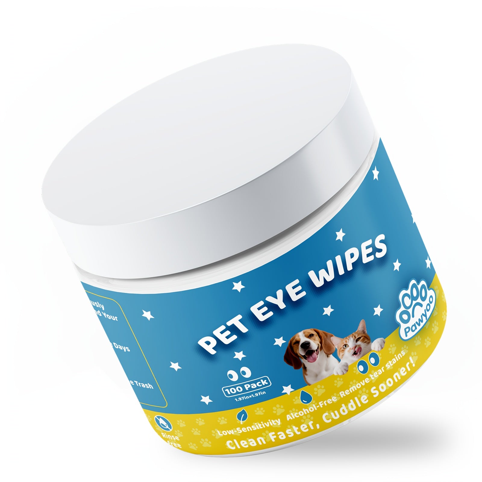 100-Count Pet Eye Cleaning Wipes - 1 BOX