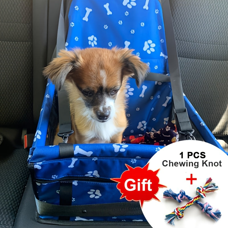 Foldable Dog Car Booster Seat and Carrier - Large blue (41*32*23cm/16*13*9.5in)