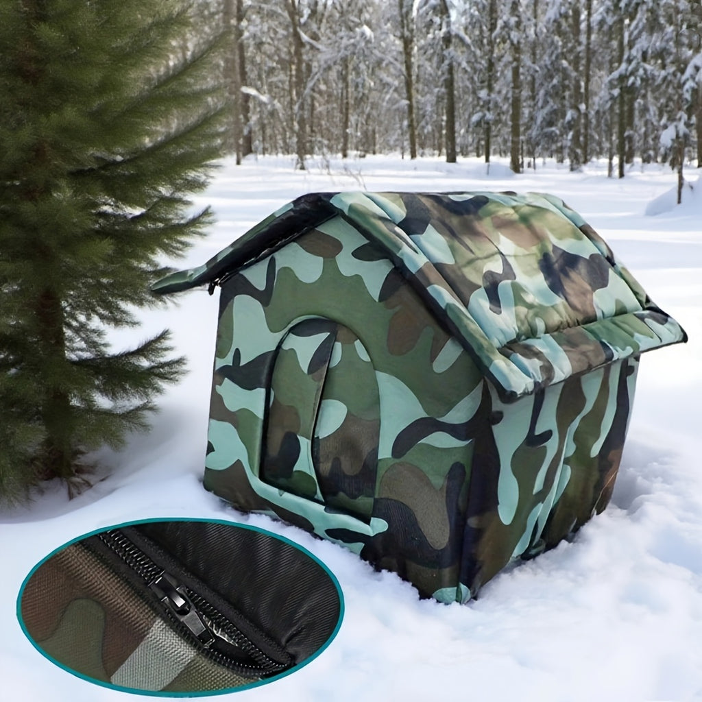 All-Season Outdoor Cat Shelter Tent - pink color, L   17.72*15.75*17.72inch