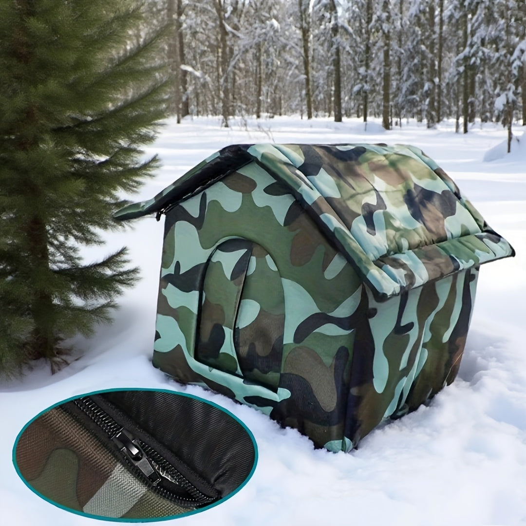 All-Season Outdoor Cat Shelter Tent - pink color, L   17.72*15.75*17.72inch
