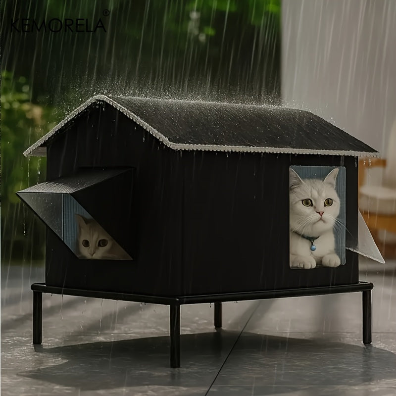 Elevated All-Season Pet Cooling House - With Accessories