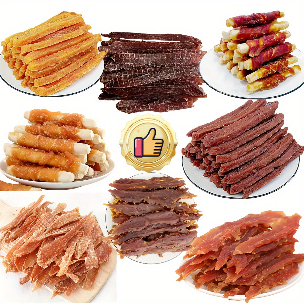 400 g Mixed Chicken & Duck Dog Training Treats - 7.05oz+7.05oz/200g+200g, Chicken Jerkey + Chicken Jerkey