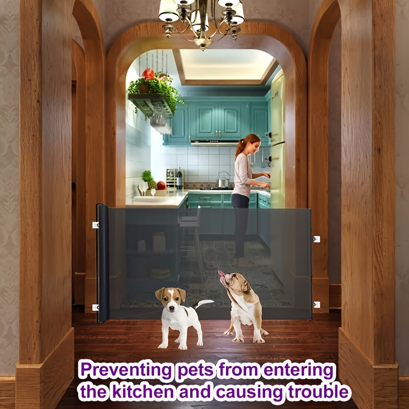 Drill-Free Retractable Mesh Pet Gate