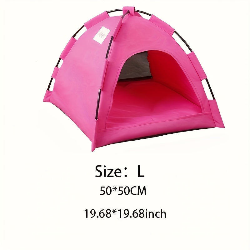 Soft Pet Tent Bed for Cats and Dogs - Army Green, L: 19.69*19.69inch